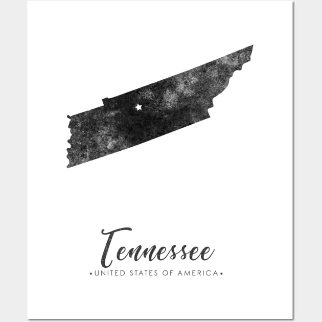Tennessee state map Wall Art by StudioGrafiikka